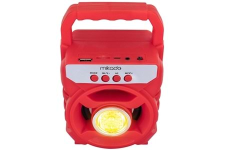 Mikado MD-BT65R 5W 800mAh 3.7V Kırmızı USB/TF Cart / Bluetooth Taşınabilir Speaker Hoparlör