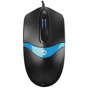 Everest SM-220 Usb Siyah/Mavi 1200dpi 3D Optik Kablolu Mouse