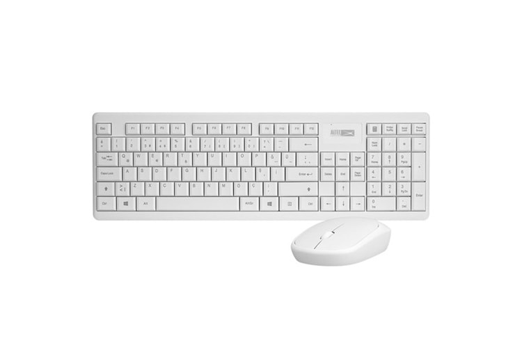 Altec Lansing ALBC6314 Beyaz 2.4GHz 1200DPI Mouse Türkçe Q Kablosuz Klavye Mouse Set