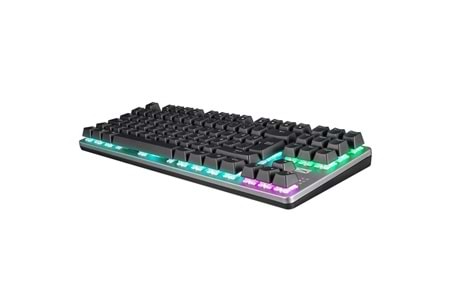 Altec Lansing ALGK8404GR Siyah/Gümüş RED SWITCH Rainbow 87 Tuşlu Süper Kompakt Mekanik Gaming Oyuncu Klavye