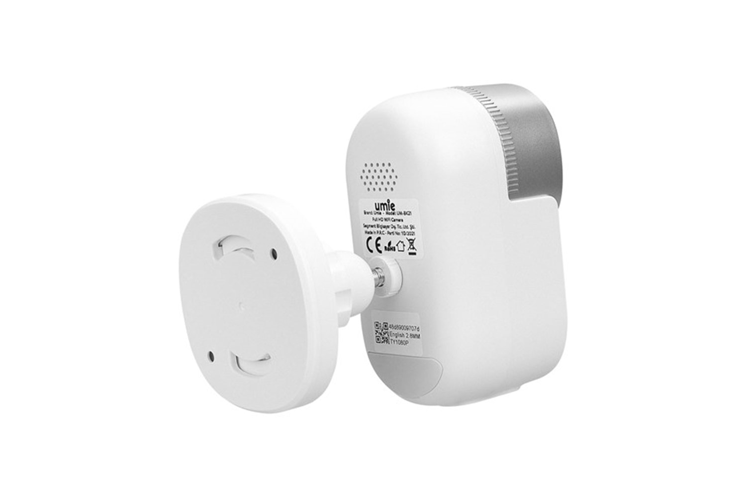 UMIE UM-BK21 Beyaz 2MP Iki Yönlü Ses TF Kart 6700 mAh Bataryalı Kablosuz Tuya Destekli Akıllı IP Kamera