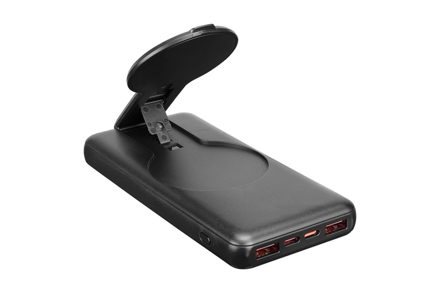 S-link P110 10000mAh PRM PD22.5W+QC3.0 Magsafe 15W Kablosuz Standlı Siyah Taşınabilir Pil Şarj Cihazı Powerbank