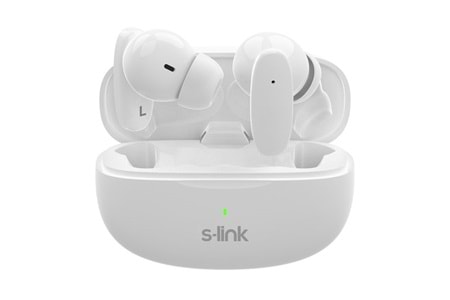 S-LINK EARDOPES SL-TWS08 Beyaz 4 Mikrofonlu Enc Dual Mıc. TWS 50/500mah BT Mikrofonlu Kulaklık
