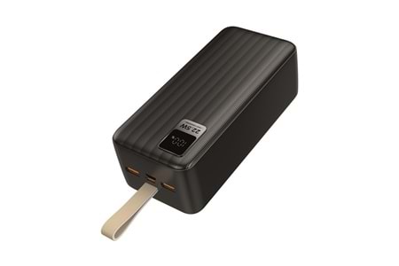 S-LINK G430 40000mAh Micro+Type-C+USB PD20W+QC3.0 18W Siyah LCD Taşınabilir Pil Şarj Cihazı Powerbank