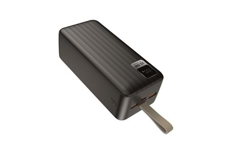 S-LINK G430 40000mAh Micro+Type-C+USB PD20W+QC3.0 18W Siyah LCD Taşınabilir Pil Şarj Cihazı Powerbank