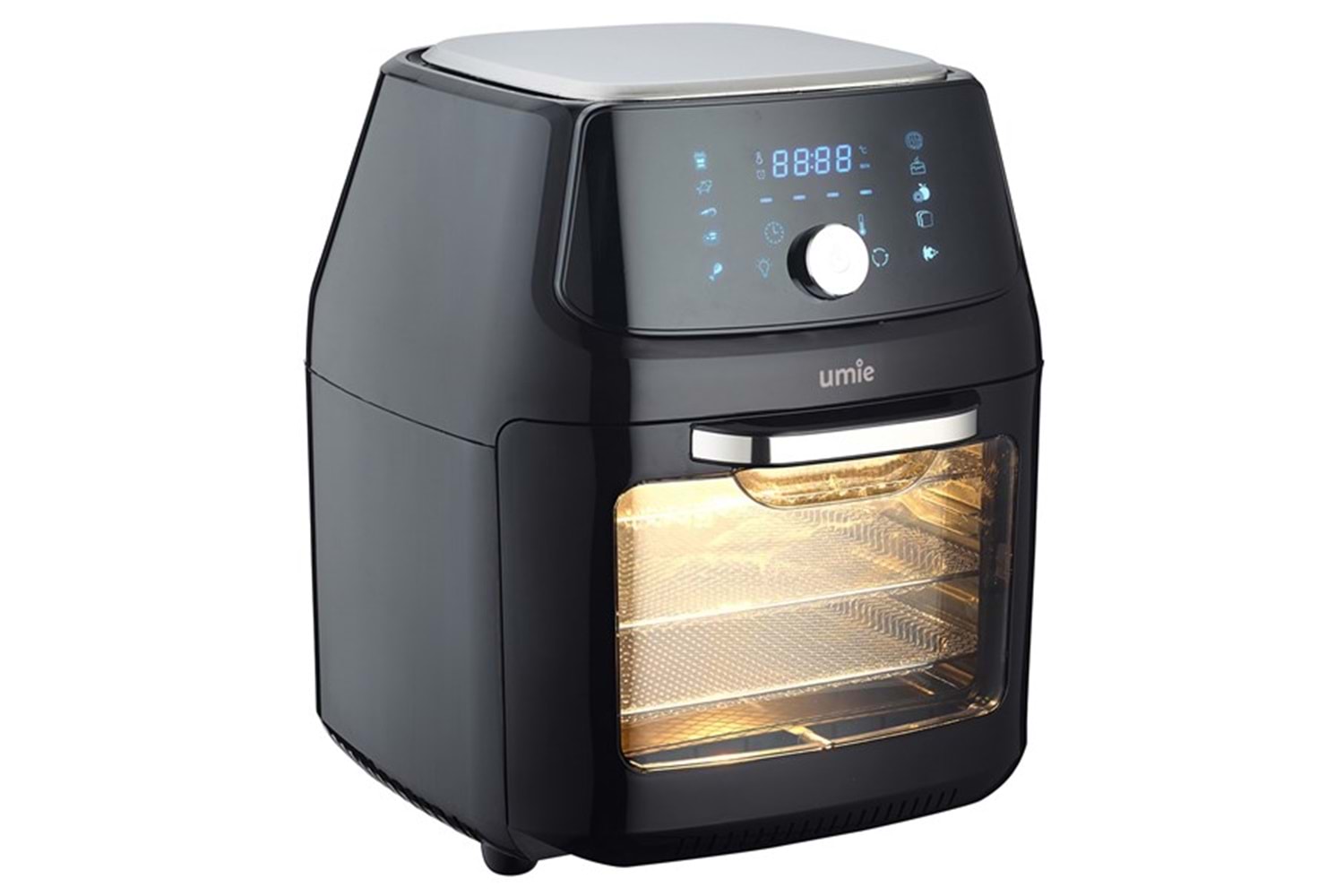 UMIE FR20 16L Siyah 1800W Dijital Dokunmatik Ekran COMBO Airfryer/Fritöz