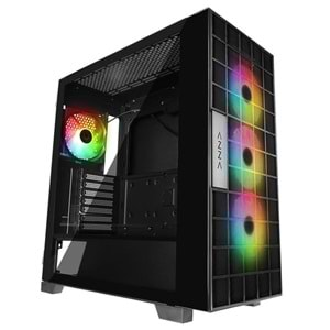 RAMPAGE AZZA V2 4-RGB FANLI GAMING MID-TOWER PC KASASI