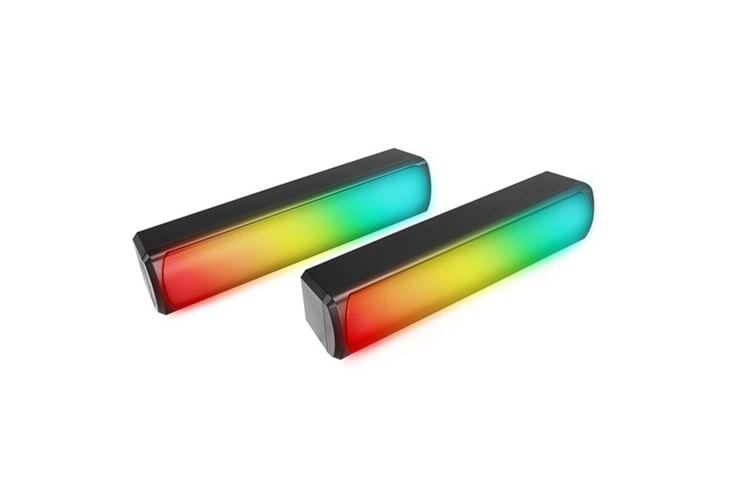 MIKADO MD-183 2.0 3W*2 Bluetooth Siyah RGB Aydınlatmalı USB + 3.5mm USB 5V Speaker Hoparlör