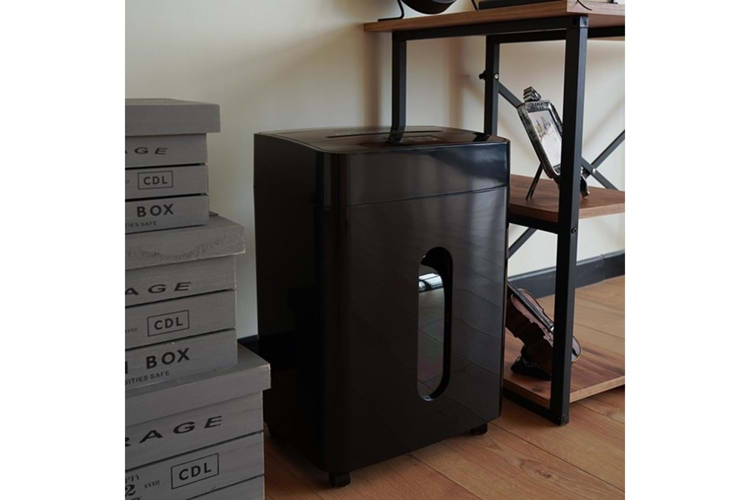 Everest JP-727C Çapraz Kesim 23L 42DB±3 Boyut 37.7*28.2*54 Siyah Sessiz Kağıt Kesme Makinesi