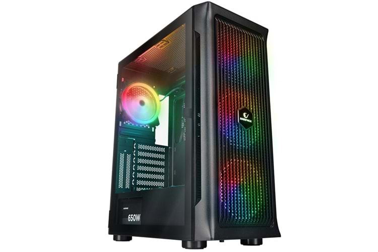 RAMPAGE 650W 80+ PROLIX MESH 4-RGB FANLI GAMING MID-TOWER PC KASASI