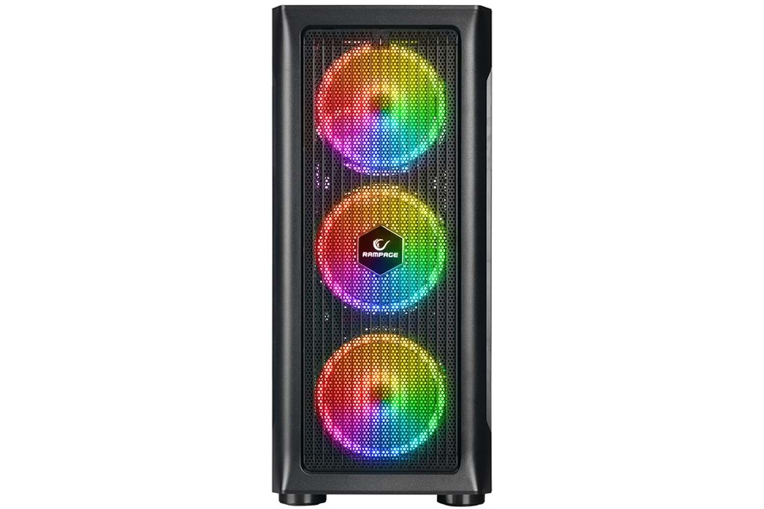 RAMPAGE 650W 80+ PROLIX MESH 4-RGB FANLI GAMING MID-TOWER PC KASASI