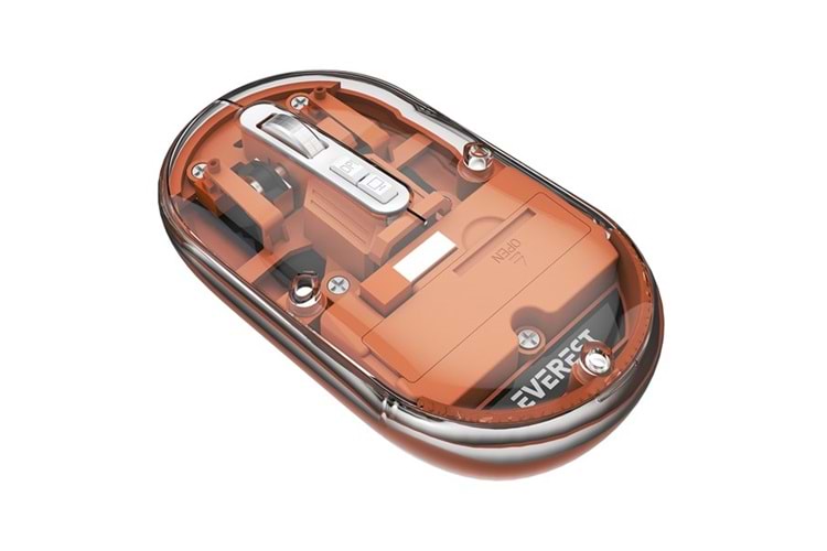 EVEREST SM-BT29 Glassy Turuncu Transparan 2in1 Bluetooth ve 2.4GHz Kablosuz Mouse