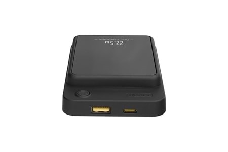 S-LINK M1021 10000mAh Magsafe 15W HSC22.5W+PD20W+QC3.0 Siyah LCD Taşınabilir Şarj Cihazı Powerbank