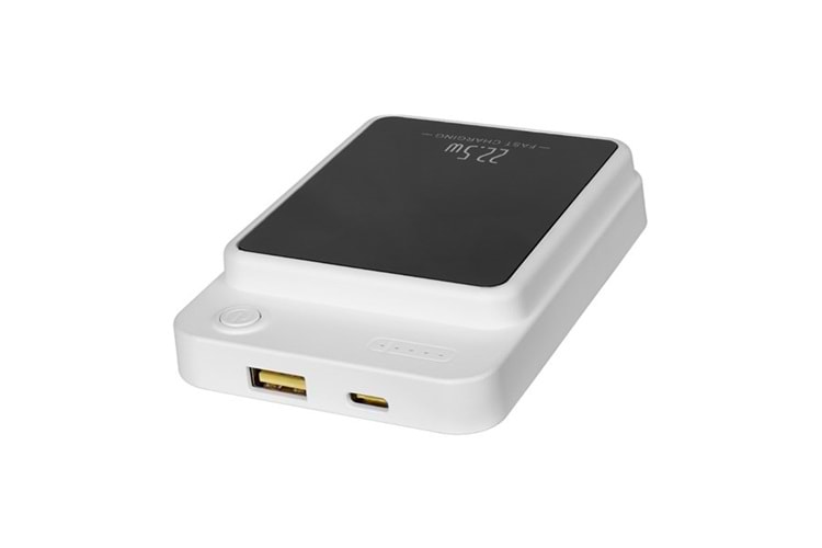 S-LINK M1021 10000mAh Magsafe 15W HSC22.5W+PD20W+QC3.0 Beyaz LCD Taşınabilir Şarj Cihazı Powerbank