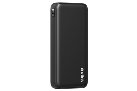 S-LINK P311L 10000mAh PRM LED Logo HSC22.5W+PD20W+QC3.0 Siyah LCD Taşınabilir Pil Şarj Cihazı Powerbank