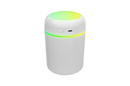 ASONIC HN21 Matte Beyaz 2W 300ML kapasiteli 4 Saat Çalışabilir RGB Mini Oda Nemlendirici