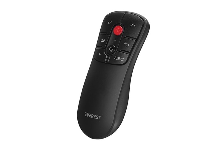 Everest PSN-28 Çok İşlevli USB Kırmızı Lazerli 2.4Ghz Kablosuz Type C Profesyonel Sunum Cihazı