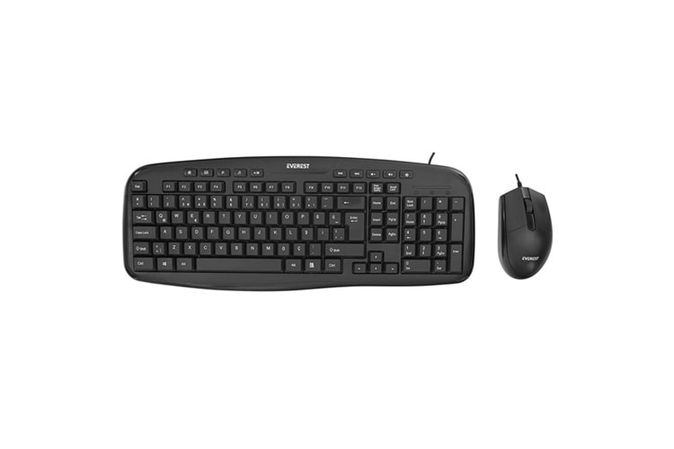 Everest UN-795 Siyah Usb Q Multimedia Klavye + Mouse Set