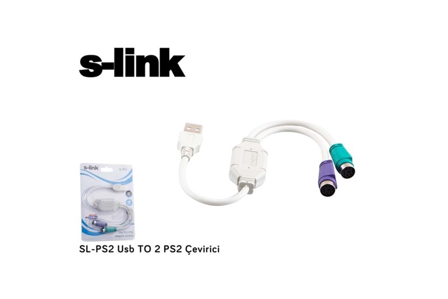S-link SL-PS2 Usb TO 2 PS2 Çevirici