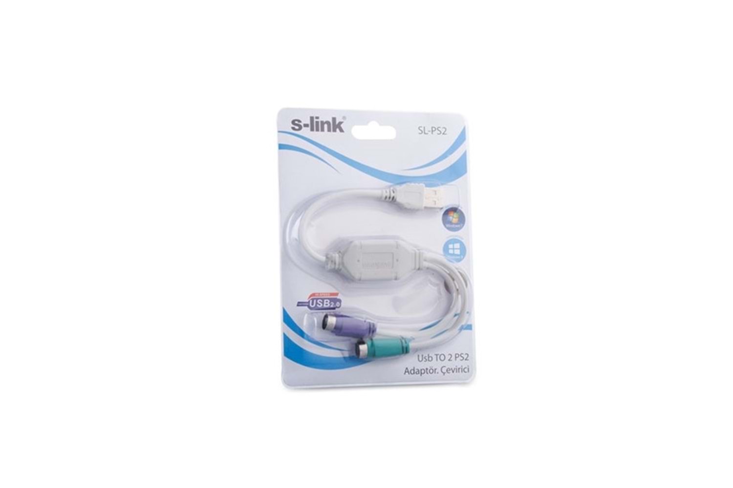 S-link SL-PS2 Usb TO 2 PS2 Çevirici
