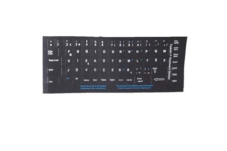 Addison 300162 Türkçe F Siyah Klavye Stiker